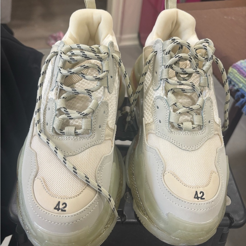 Balenciaga Ivory High-Top Footwear